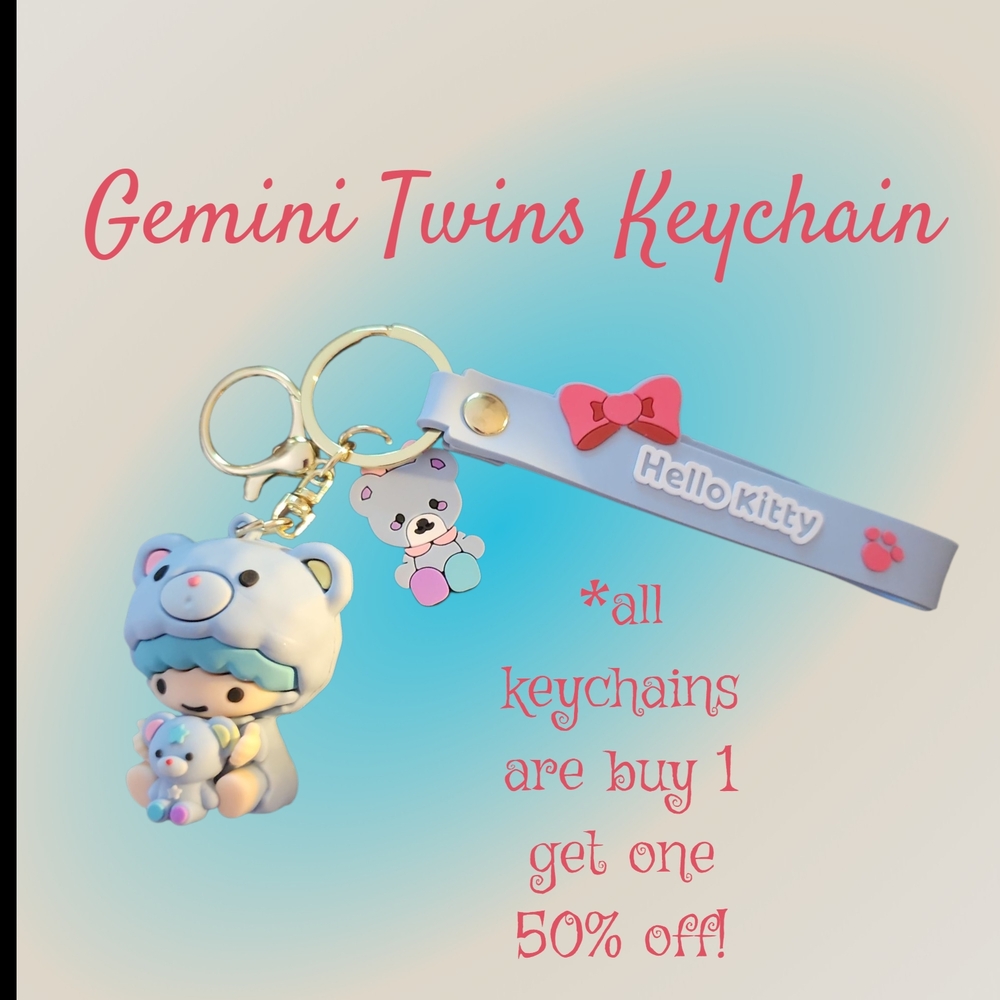 Sanrio Hello Kitty Gemini Twins Keychain